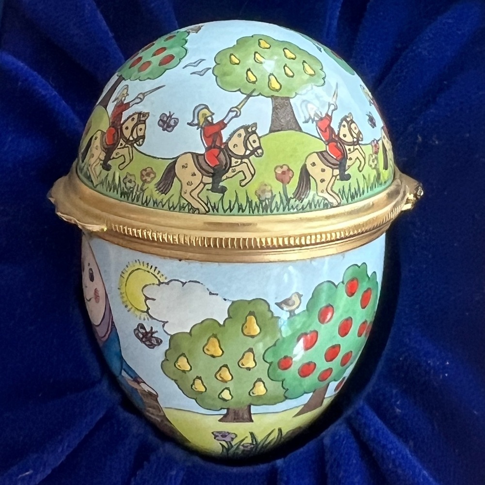 Halcyon Days Humpty Dumpty Alice in Wonderland Trinket Box rare collectible - Picture 3 of 13